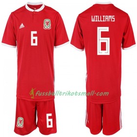 Fußballtrikots Wales WILLIAMS 6 Kinder 2018-2019 Kurzarm Heimtrikotsatz kaufen
